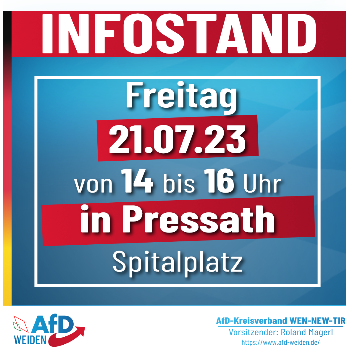 AfD Weiden Infostand in Pressath