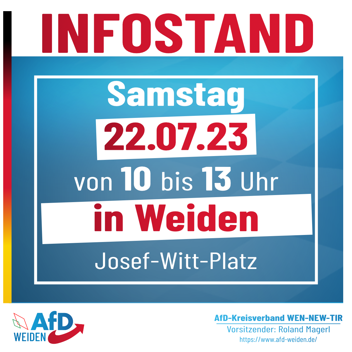 AfD Weiden, Infostand