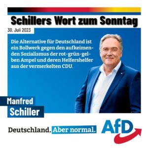 Manfred Schiller - AfD Weiden - Wort zum Sonntag 2023-07-30 - Gefahren des Sozialismus
