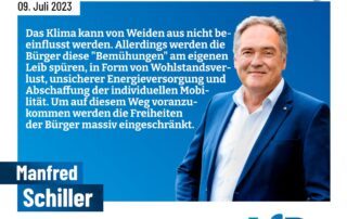 AfD Weiden, Manfred Schiller, Klimarettung von Weiden aus nur ein Vorwand?