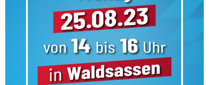 AfD KV Weiden Infostand in Waldsassen 2023-08-25