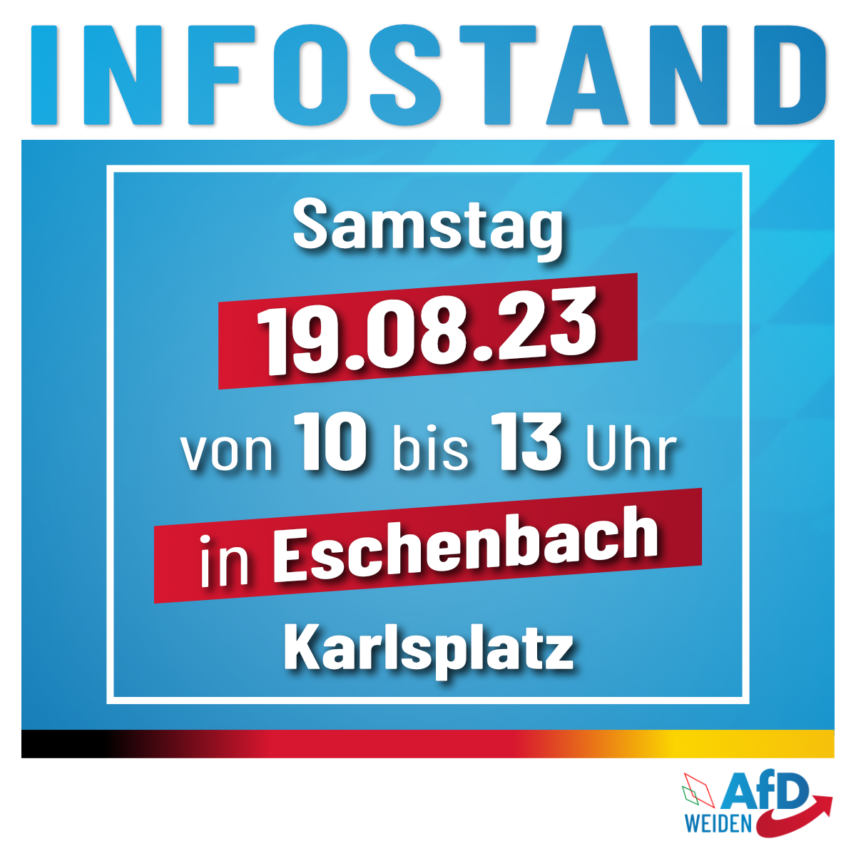 AfD KV Weiden - Infostand in Eschenbach Oberpfalz