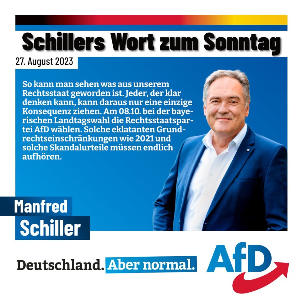 Manfred Schiller AfD Weiden Oberpfalz - Bezirktagswahl 2023
