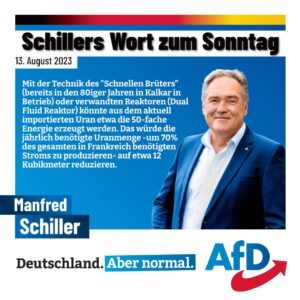 Manfred Schiller - AfD Weiden Oberpfalz - Kernenergie