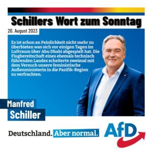 Manfred Schiller AfD Weiden - Wort zum Sonntag - Die grüne Art zu reisen.