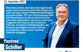 Manfred Schiller - Bezirswahl 2023 - AfD Weiden_Wort zum Sonntag 2023-09-03 - Energiewende ruiniert unser Land