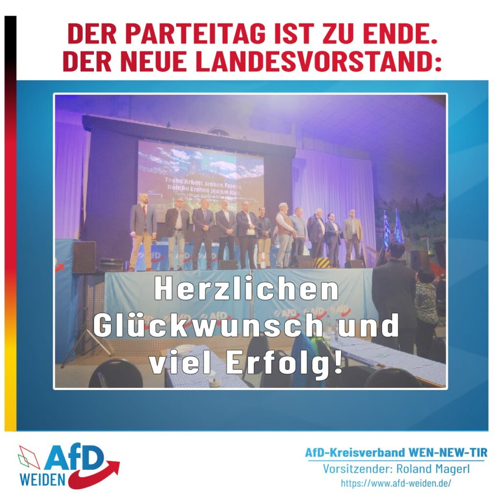 Der neue Landesvorstand der AfD Bayern 2024