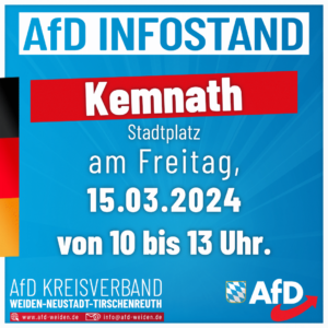 AfD Weiden - Infostand - Kemnath - 15-03-2024