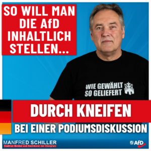 Manfred Schiller AfD - Durch kneifen die AfD stellen - echt clever.