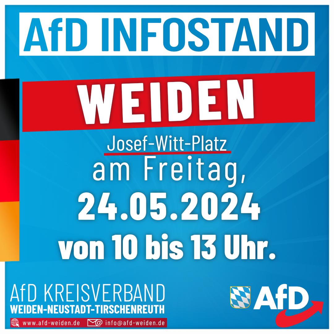 AfD Weiden - Infostand in Weiden - Josef-Witt-Platz - 24.05.2024