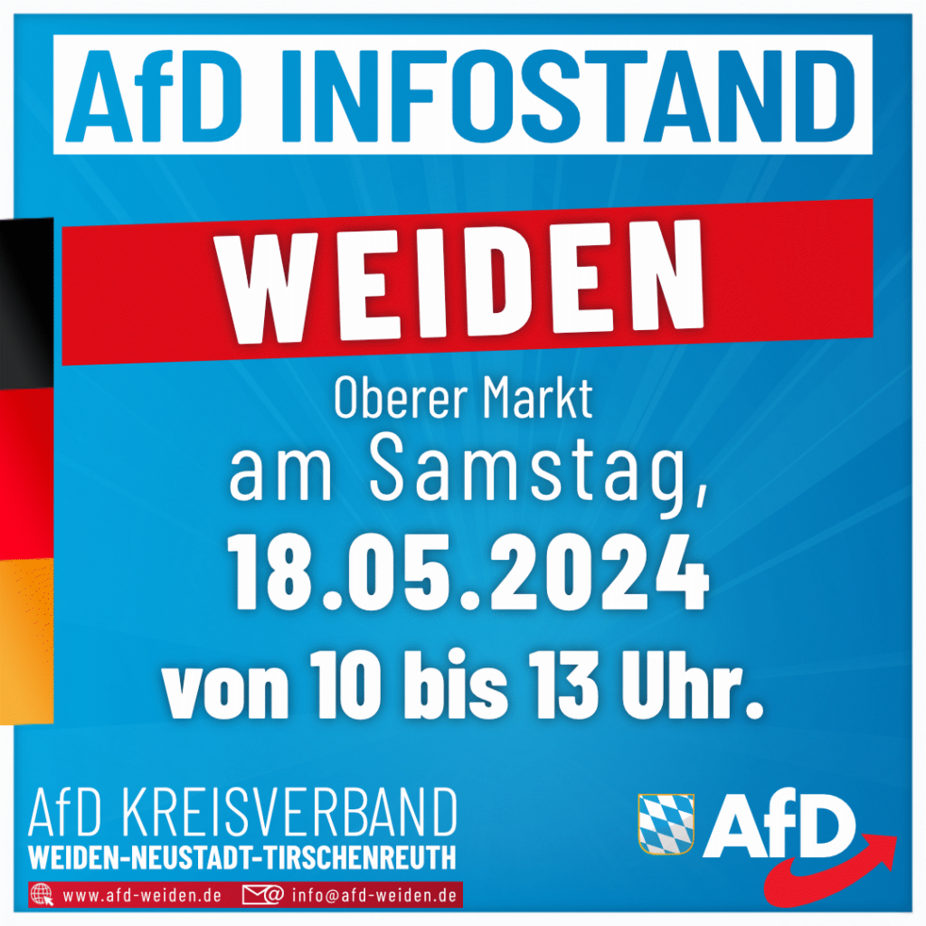 AfD Weiden - Infostand in Weiden am 18.05.2024