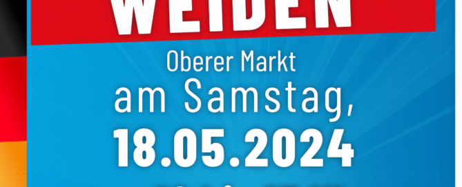 AfD Weiden - Infostand in Weiden am 18.05.2024