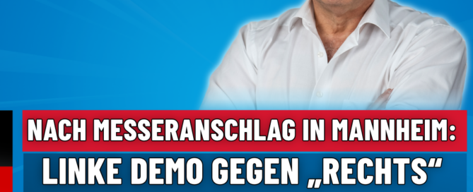 Manfred Schiller AfD - Nach Messeranschlag in Mannheim - Demo gegen Rechts in Weiden...