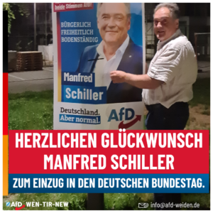 AfD Weiden - Gratulation Manfred Schiller zum Einzug in den Deutschen Bundestag