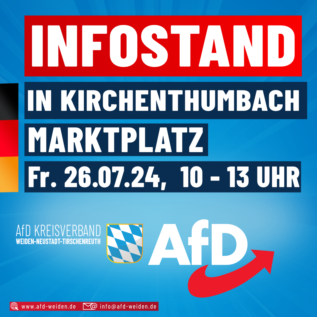 AfD Weiden - Infostand Kirchenthumbach 26-07-2024