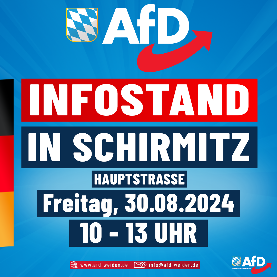 AfD KV Weiden - Infostand in Schirmitz - 30-08-2024