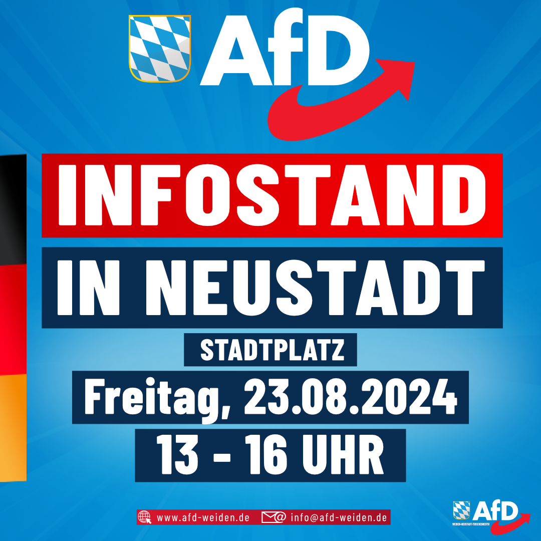 AfD Weiden - Infostand in Neustadt - 23.08.2024