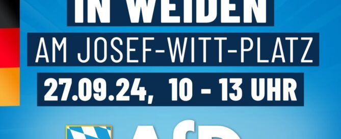 AfD Infostand in Weiden am 27.09.2024