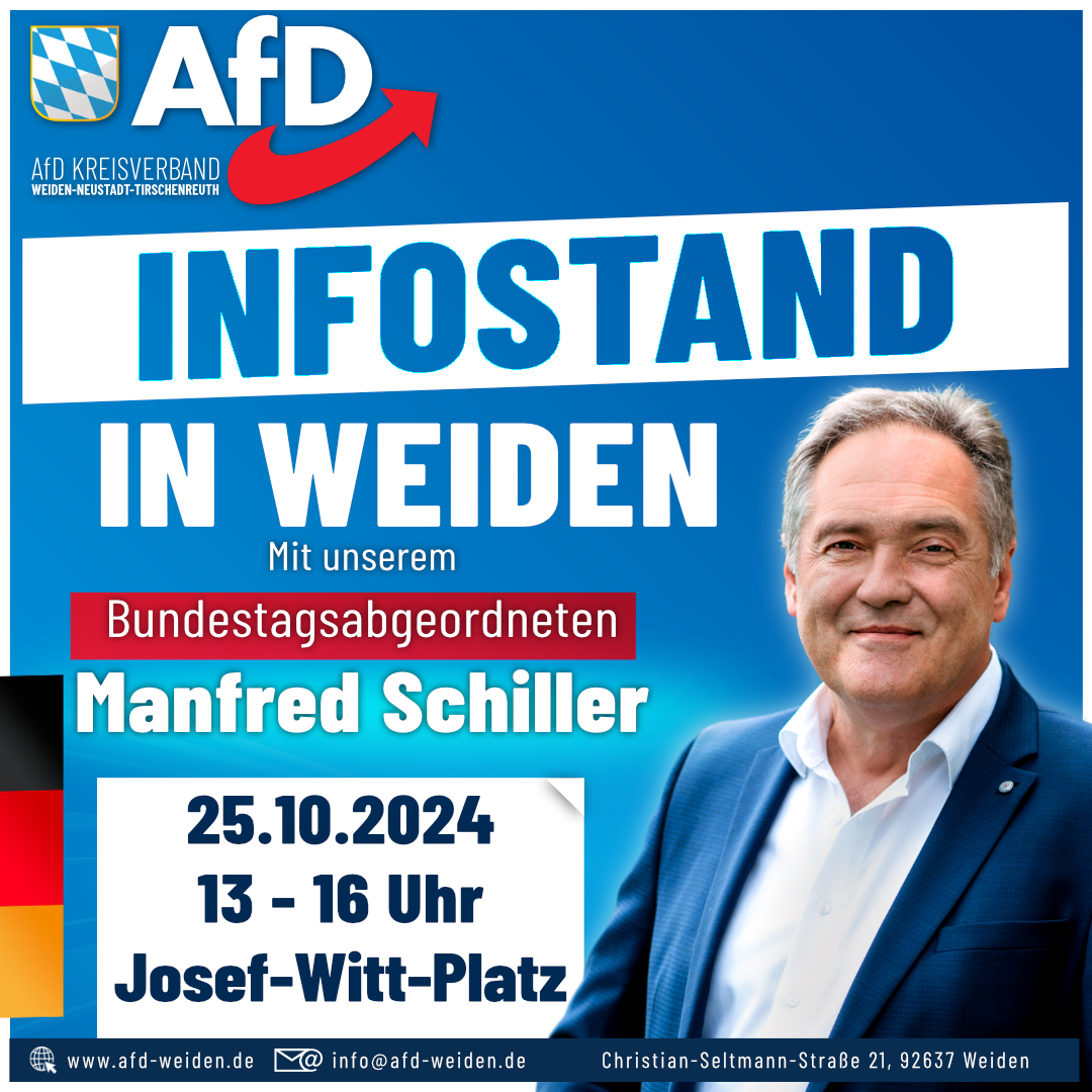 AfD Infostand Weiden mit Manfred - 25-10-2024