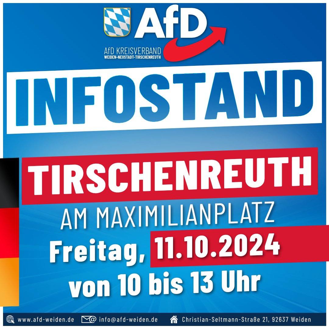 AfD Infostand Tirschenreuth 11.10.2024