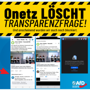 Screenshot eines Facebook-Beitrags von Onetz, bei dem ein sachlicher Kommentar mit Transparenzfragen zur Ticketvergabe gelöscht wurde.