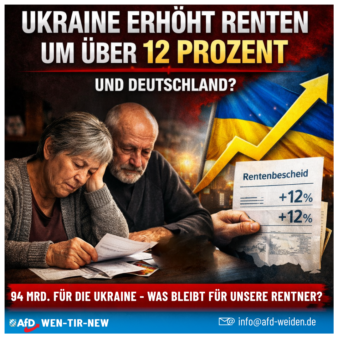 Ukraine erhöht Renten um über 12 Prozent und Deutschland? - AfD Weiden ...